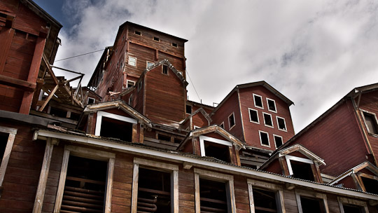Das alte Hauptgebäude der Kupfermine