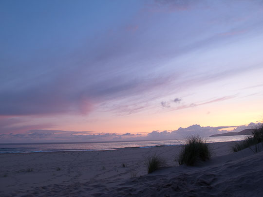 Die Nacht bricht ein in der Sandwood Bay